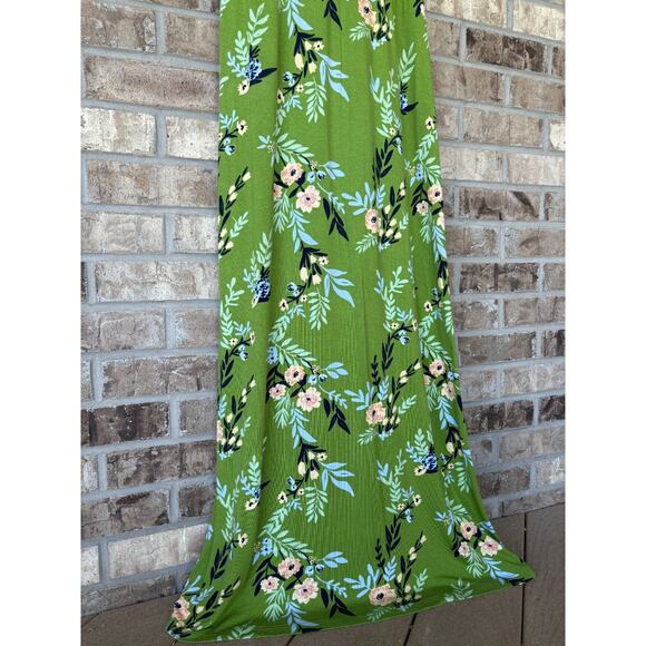 Maxi Floral Dress Sleeveless Coastal Tropical Print MEDIUM Beachy Vacation SERRA - Picture 6 of 7